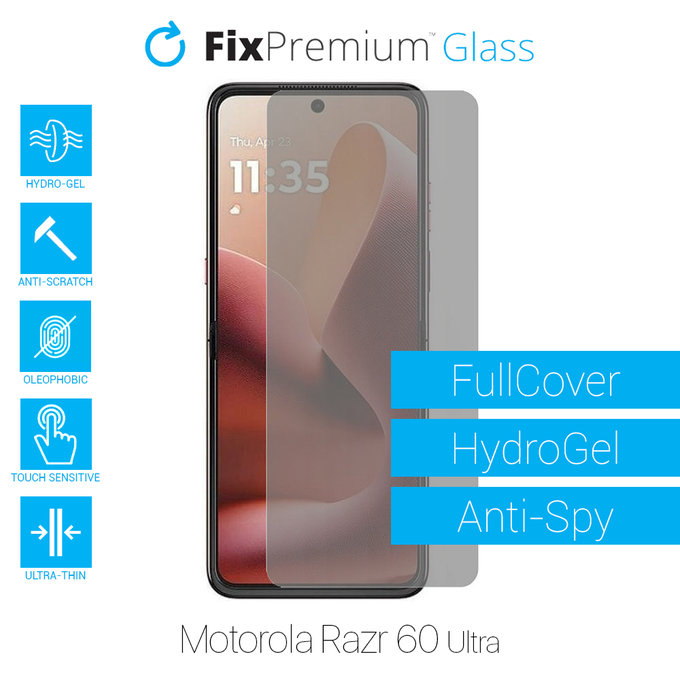 FixPremium HydroGel Anti-Spy - Zaštita ekrana za Motorola Razr 60 Ultra