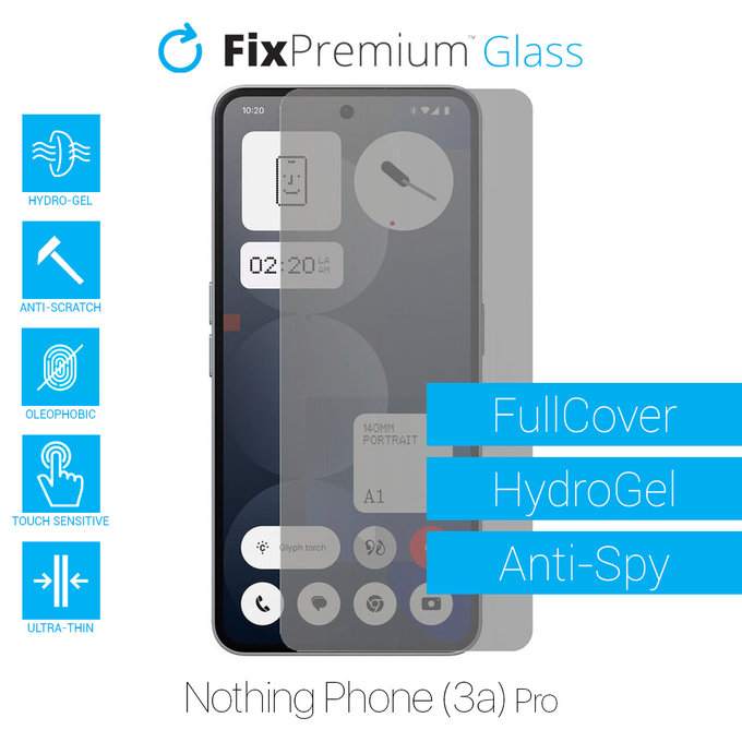 FixPremium HydroGel Anti-Spy - Zaštita ekrana za Nothing Phone (3a) Pro