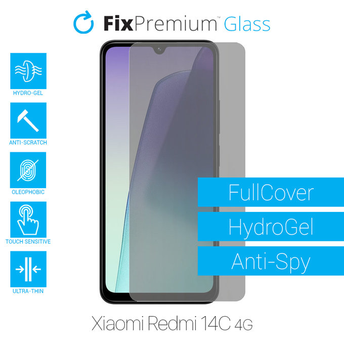 FixPremium HydroGel Anti-Spy - Zaštita ekrana za Xiaomi Redmi 14C 4G
