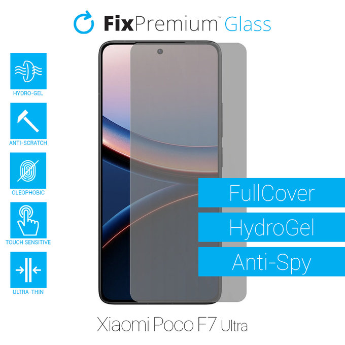 FixPremium HydroGel Anti-Spy - Zaštita ekrana za Xiaomi Poco F7 Ultra