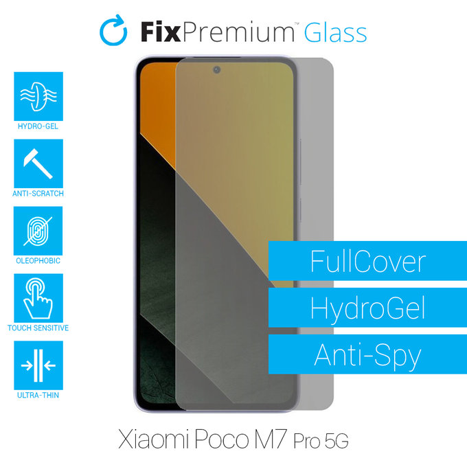 FixPremium HydroGel Anti-Spy - Zaštita ekrana za Xiaomi Poco M7 Pro 5G