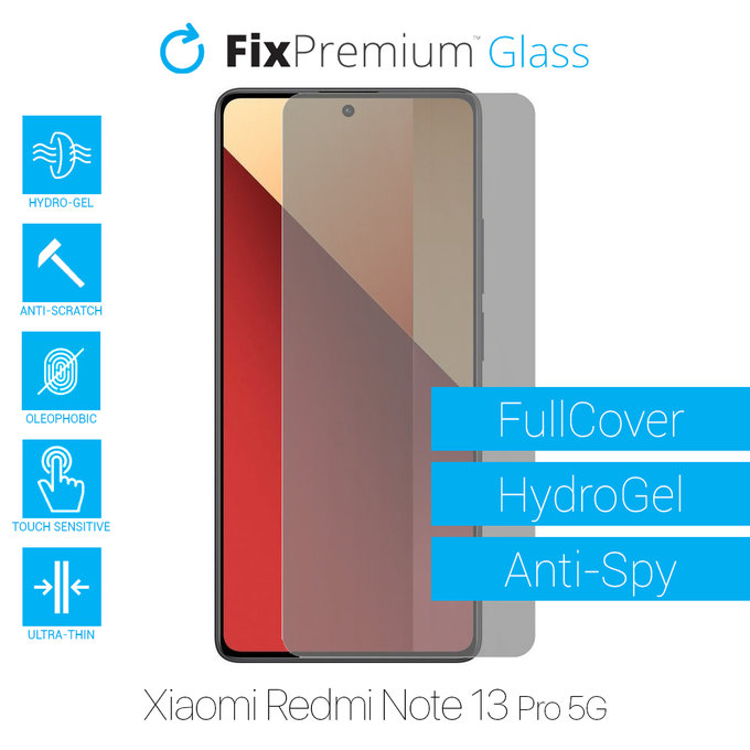 FixPremium HydroGel Anti-Spy - Zaštita ekrana za Xiaomi Redmi Note 13 Pro 5G 2312DRA50C