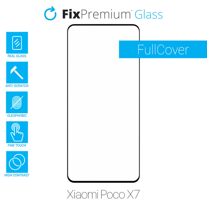 FixPremium FullCover Glass - Kaljeno staklo za Xiaomi Poco X7