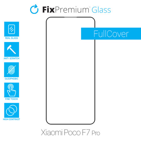 FixPremium FullCover Glass - Kaljeno staklo za Xiaomi Poco F7 Pro