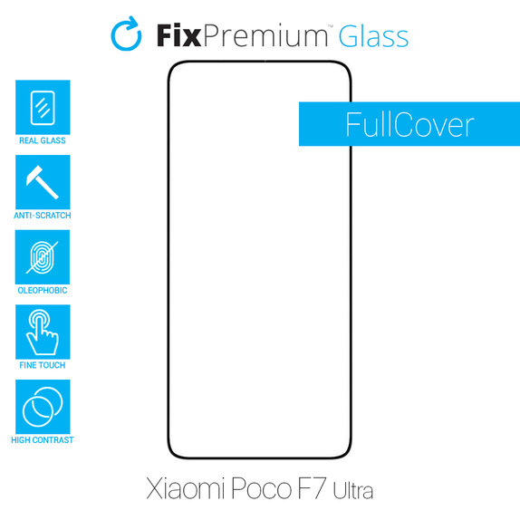 FixPremium FullCover Glass - Kaljeno staklo za Xiaomi Poco F7 Ultra