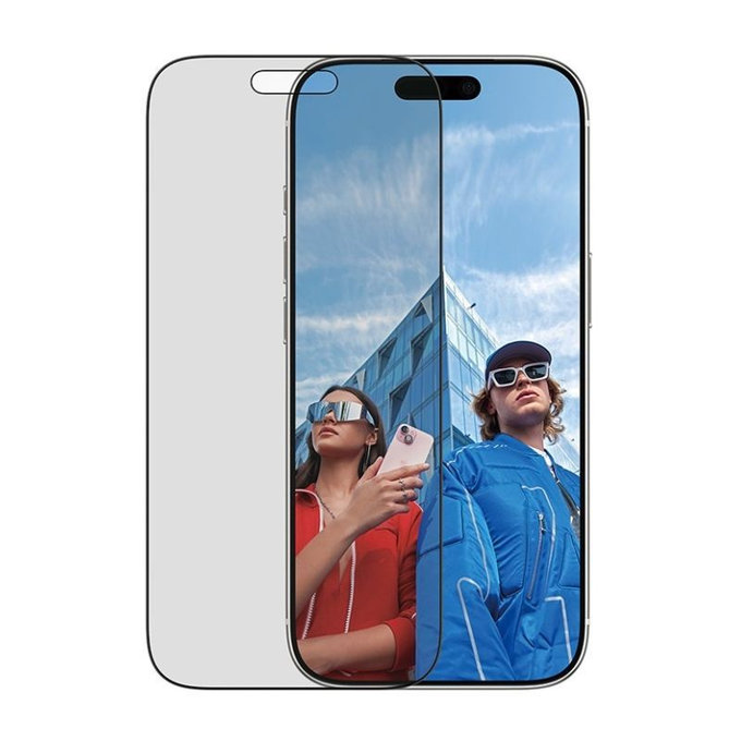 PanzerGlass - UWF 2-Way Privacy kaljeno staklo s aplikatorom za iPhone 17 Pro, crna