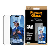 UWF kaljeno staklo s aplikatorom za iPhone 17/16 Pro, Crna, PanzerGlass