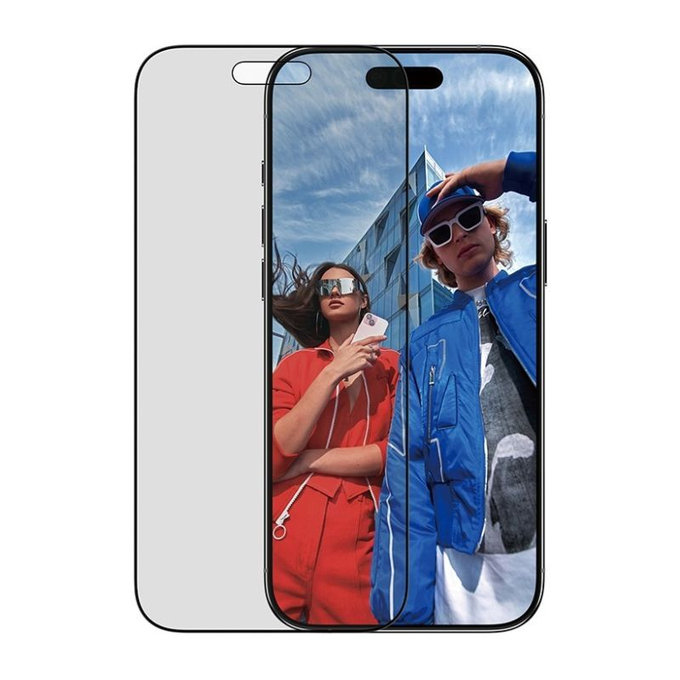 PanzerGlass - UWF 2-Way Privacy kaljeno staklo s aplikatorom za iPhone 17 Air, crna