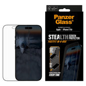 Kaljeno staklo UWF Stealth s Fastfit za iPhone Air, Crna, PanzerGlass