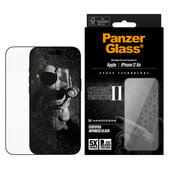 Kaljeno staklo UWF Ceramic II s aplikatorom za iPhone Air, Crna, PanzerGlass
