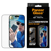 UWF kaljeno staklo s Fastfit za iPhone 17 Pro, Crna, PanzerGlass
