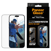 Kaljeno staklo UWF s Fastfit za iPhone 17 Pro Max, Crna, PanzerGlass