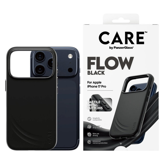 Maska FLOW s MagSafeom za iPhone 17 Pro, Crna, CARE