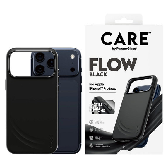 Maska FLOW s MagSafe za iPhone 17 Pro Max, crna, PanzerGlass