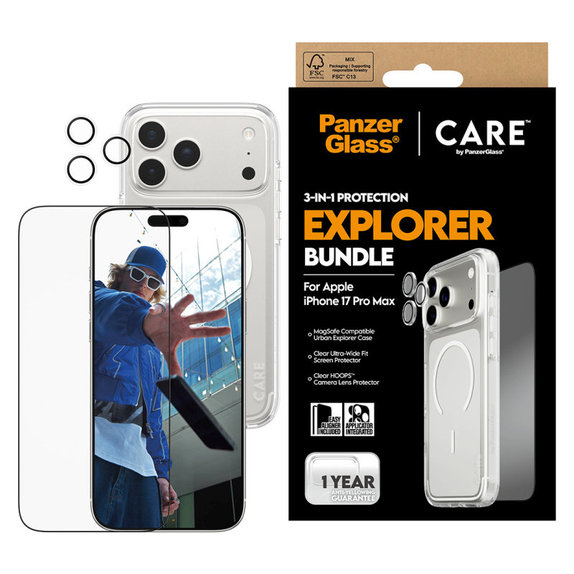 Bundle 3u1 Explorer za iPhone 17 Pro Max, PanzerGlass