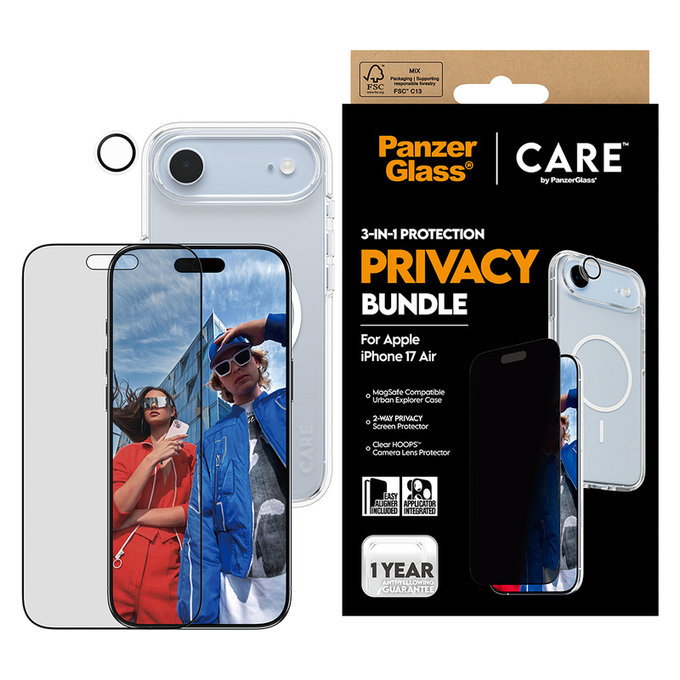 Bundle 3u1 Privacy za iPhone Air, PanzerGlass