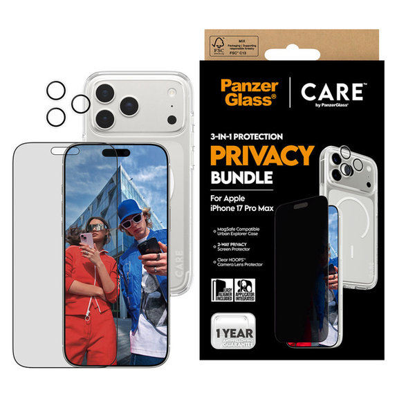 Bundle 3u1 Privacy za iPhone 17 Pro Max, PanzerGlass