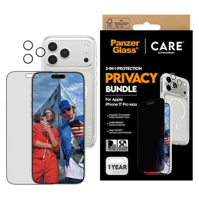 Bundle 3u1 Privacy za iPhone 17 Pro Max, PanzerGlass