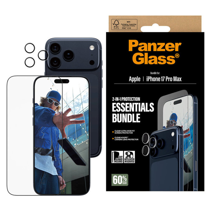 Bundle Essentials 2u1 za iPhone 17 Pro Max, PanzerGlass