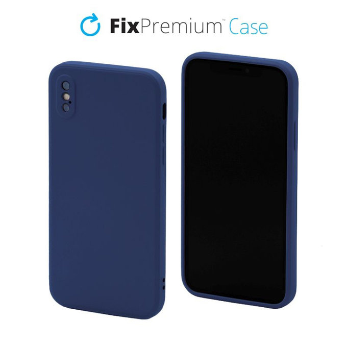FixPremium - Silikonska maska za iPhone X & XS, plava