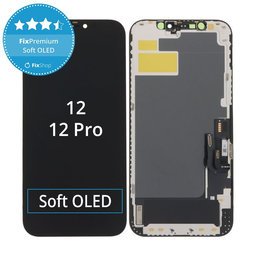 Zaslon Soft OLED za iPhone 12, 12 Pro - Dodirno staklo + Okvir, DIAGNOSTIC