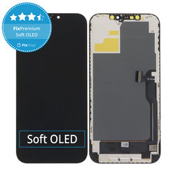 Zaslon Soft OLED za iPhone 12 Pro Max - Dodirno staklo + Okvir, DIAGNOSTIC