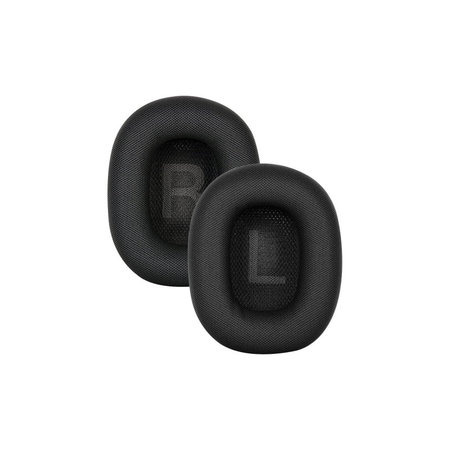 Zamjenski jastučići za uši za Apple AirPods Max, Tekstilni, Crne, Hladni gel, 1 Par