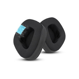 Zamjenski jastučići za uši za Corsair Void RGB Pro, Memorijska pjena + Tekstil, Crne, Hladni gel, 1 Par