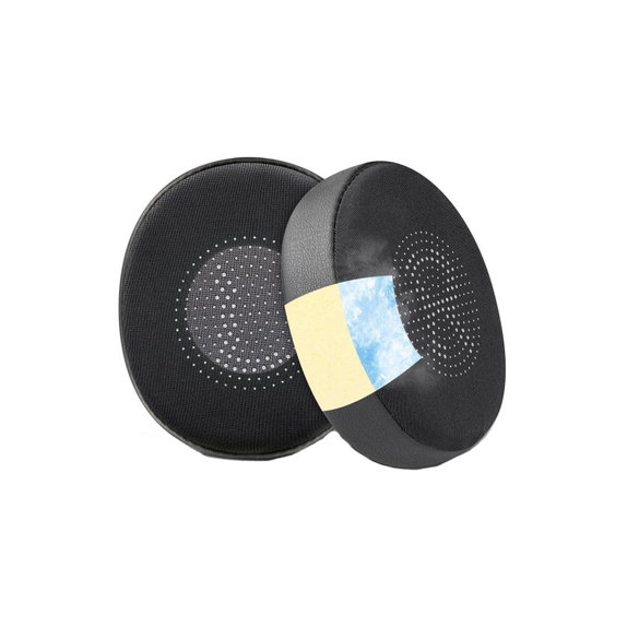 Zamjenski jastučići za uši za Jabra Evolve2 40, 65 UC/MS, Elite 45h, Memorijska pjena + PU Koža + Tekstil, Crne, Hladni gel, 1 Par