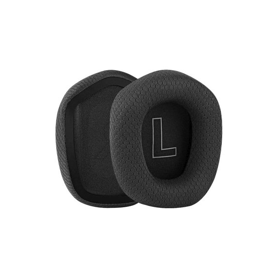 Zamjenski jastučići za uši za Logitech G335, G733, Memorijska pjena + Tekstil, Crne, 1 Par