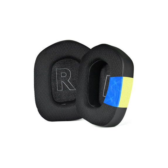 Zamjenski jastučići za uši za Logitech G733, Memorijska pjena + Tekstil + Koža, Crne, Hladni gel, 1 Par