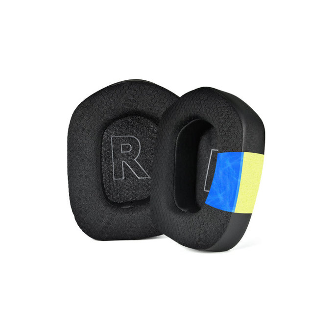 Zamjenski jastučići za uši za Logitech G733, Memorijska pjena + Tekstil + Koža, Crne, Hladni gel, 1 Par