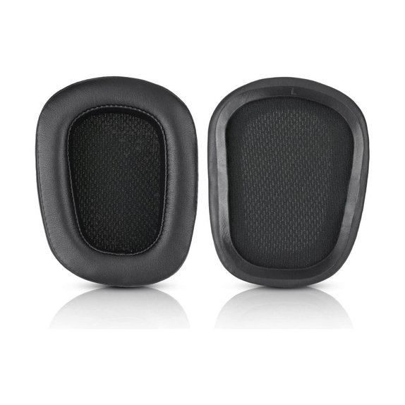 Zamjenski jastučići za uši za Logitech G633 Artemis, G933 Artemis, Memorijska pjena + Koža, Crne, 1 Par