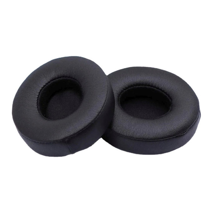Zamjenski jastučići za uši za Beats Solo 2, 3, Memorijska pjena + Koža, Crne, 1 Par