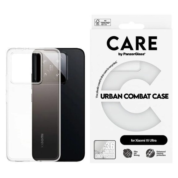 Maska Urban Combat za Xiaomi 15 Ultra, Prozirna, PanzerGlass