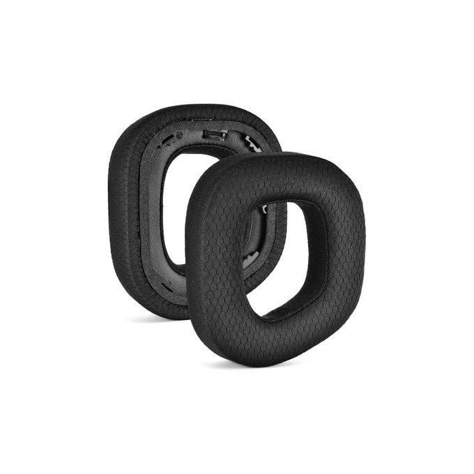 Zamjenski jastučići za uši za Corsair HS80, Memorijska pjena + Velur, Crne, 1 Par