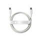 Kabel USB-C, 60 W, Racing, 1,2 m, srebrno-bijeli, empower