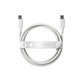 Kabel USB-C, 60 W, Racing, 2 m, Srebrno-bijela, empower