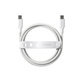 Kabel USB-C, 240 W, Racing, 1,2 m, srebrno-bijeli, empower