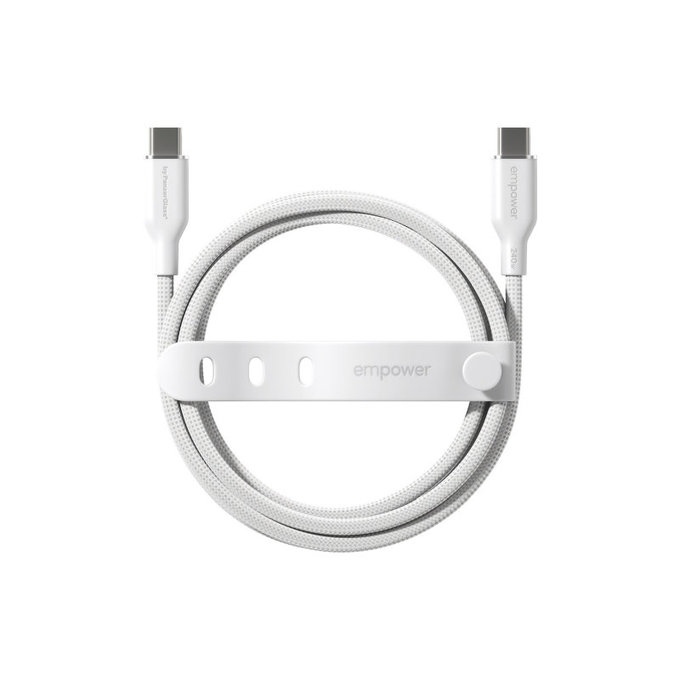 Kabel USB-C, 240 W, Racing, 2 m, Srebrno-bijela, empower