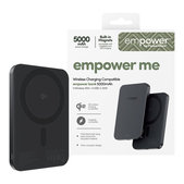 Bežična PowerBank 5000 mAh, 20 W, kompatibilna s MagSafe, Qi2/USB-C, Space Black, empower