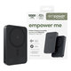 Bežična PowerBank 10000 mAh, 20 W, kompatibilna s MagSafe, Qi2/USB-C, Space Black, empower