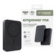 Bežična PowerBank 10000 mAh, 20 W, kompatibilna s MagSafe, Qi2/USB-C, Space Black, empower