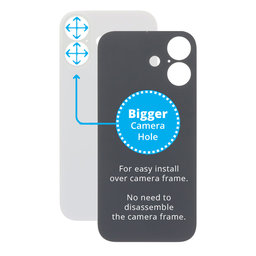 Apple iPhone 17 - Staklo stražnjeg kućišta s većom rupom za kameru (White)