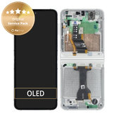 Samsung Galaxy Z Flip 7 FE F761B - LCD zaslon + zaslon osjetljiv na dodir + okvir (White) - GH82-37734B Genuine Service Pack