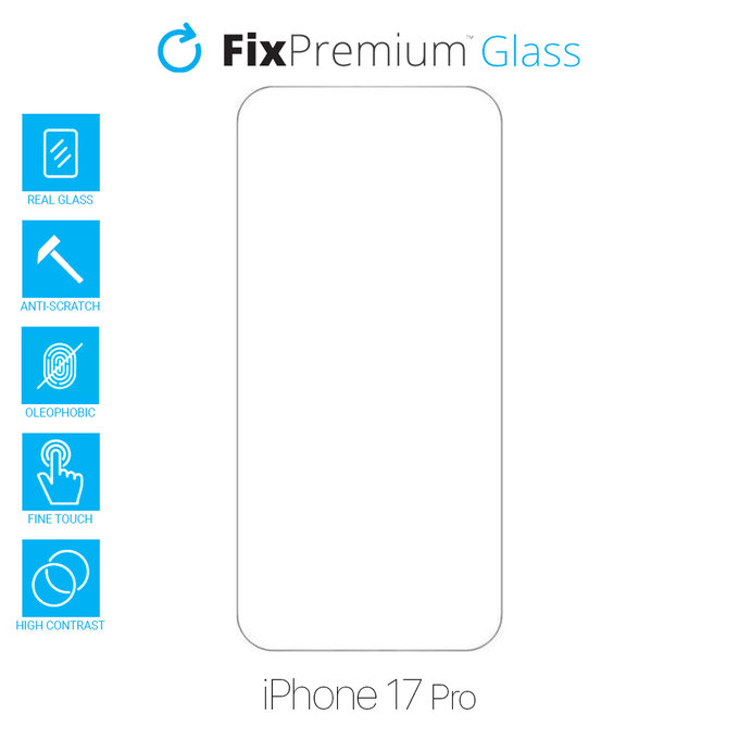 FixPremium Glass - Kaljeno Staklo za iPhone 17 Pro