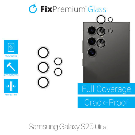 FixPremium Glass - Kaljeno Staklo Stražnje Kamere bez Okvira za Samsung S25 Ultra