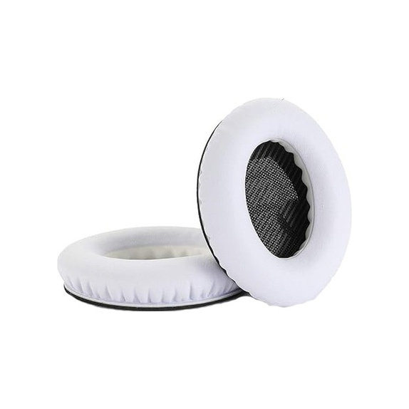 Zamjenski jastučići za uši za Bose QuietComfort 2, 15, 25 i 35, Memorijska pjena + PU Koža, Crno-bijele, 1 Par