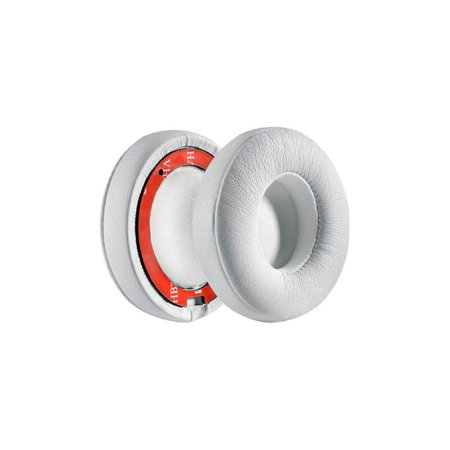 Zamjenski jastučići za uši za Beats Solo 4, Memorijska pjena + PU Koža, Bijele, 1 Par