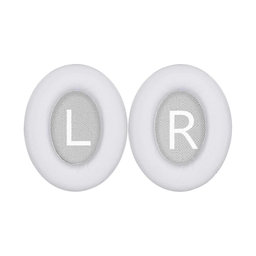 Zamjenski jastučići za uši za Bose 700, NC700, Memorijska pjena + PU Koža, Bijele, 1 Par